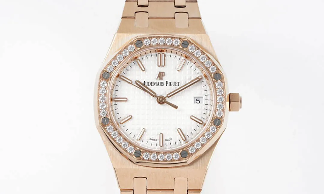 Audemars Piguet Royal Oak 77351OR.ZZ.1261OR.01 8F Factory 1:1 Best Edition Replica Watch Rose Gold Strap